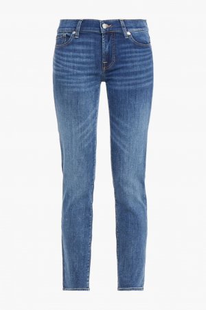Укороченные джинсы узкого кроя со средней посадкой , средний деним 7 For All Mankind