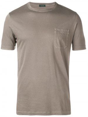 Базовая футболка Zanone. Цвет: серый