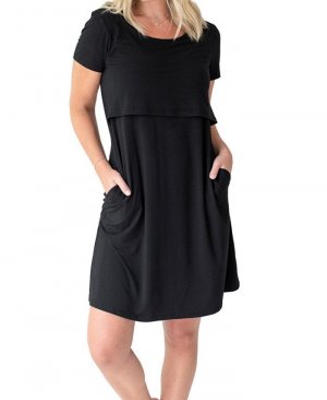 Женская одежда Eleanora Maternity & Платье для кормления , черный Kindred Bravely