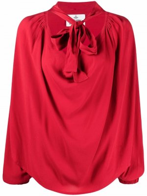 Блузка с завязками и драпировкой Vivienne Westwood. Цвет: красный