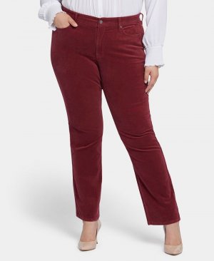 Прямые вельветовые брюки Marilyn больших размеров NYDJ, красный Nydj