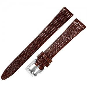 Ремешок 1203-01-1-2 Lezar ЛАК Коричневый кожаный ремень 12 мм для часов наручных лаковый из натуральной кожи женский лакированнный Ardi. Цвет: коричневый