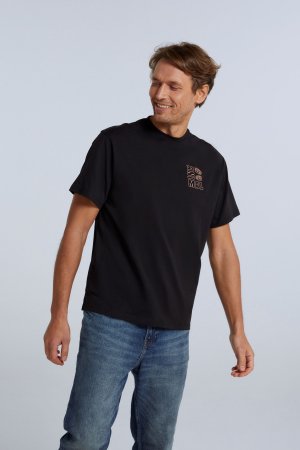 Черная мужская футболка Chase из натурального хлопка , черный Animal. Цвет: черный
