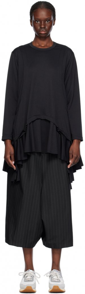 Черное мини-платье с рюшами Comme Des Garcons Garçons