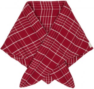 Красный Жаккардовый шарф Le Chouchou Bandana Capullo в темную клетку Jacquemus