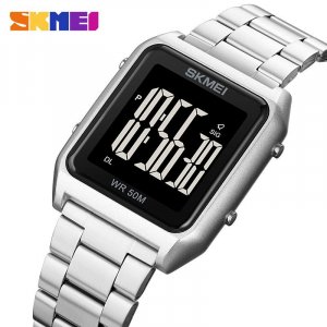 SKMEI электронные спортивные часы мужские роскошные деловые цифровые будильник 5 бар водонепроницаемые наручные