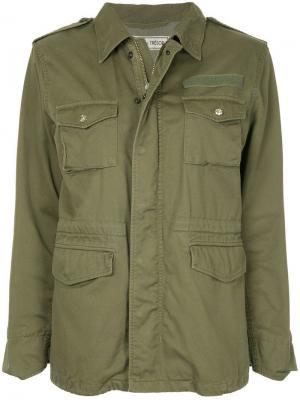 Куртка с вышивкой и накладными карманами Tu es mon TRÉSOR. Цвет: зеленый