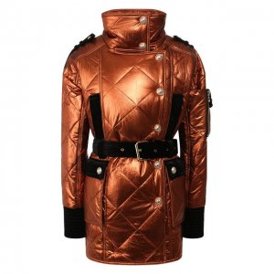 Куртка с поясом Balmain. Цвет: золотой