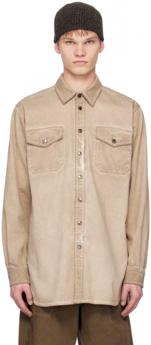 Светло-коричневая джинсовая рубашка Tavis UMA WANG
