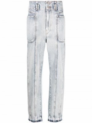 Широкие джинсы с эффектом потертости Isabel Marant Étoile. Цвет: синий