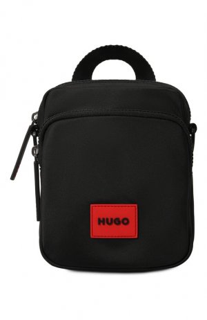 Текстильная сумка HUGO. Цвет: чёрный