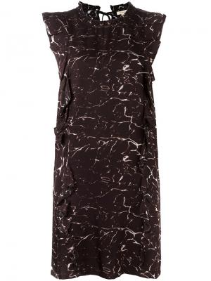 Короткое платье с комбинированным принтом Bellerose. Цвет: чёрный