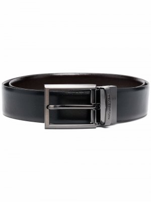 Leather buckle belt Karl Lagerfeld. Цвет: черный