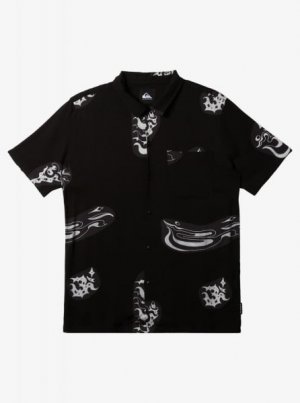 Мужская рубашка с коротким рукавом Pool Party Casual QUIKSILVER. Цвет: black aop best mix s