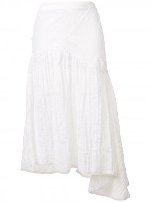 Расклешенная юбка миди Kristina Ti. Цвет: белый