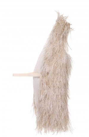 Односторонний жилет с перьевой отделкой Isabel Benenato. Цвет: кремовый