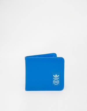 Классический кошелек Adidas. Цвет: синий