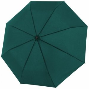 Зонт , автомат, 3 сложения, купол 98 см, 6 спиц, зеленый Doppler. Цвет: зеленый