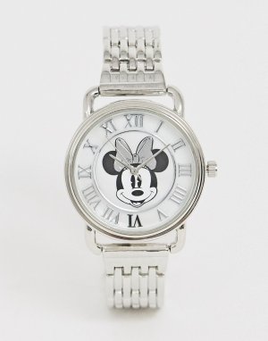 Серебристые женские наручные часы minnie mouse-Серебряный Disney