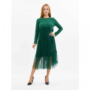Платье размер 44/48, зеленый Alina. Цвет: зеленый