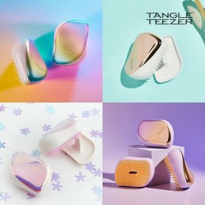 Выберите 4 типа насадок для распутывания компактных стайлеров цвета розового золота и слоновой кости. Tangle Teezer