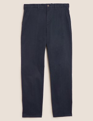 Хлопчатобумажные брюки чинос, Marks&Spencer Marks & Spencer. Цвет: темный синий