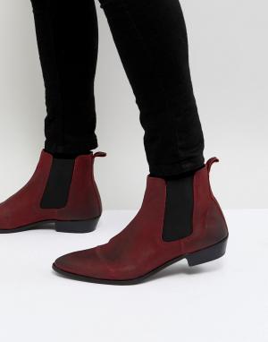 Красные кожаные ботинки челси Ziggy WALK LONDON. Цвет: красный