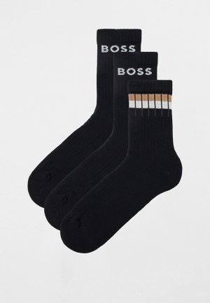 Носки 3 пары Boss 3P QS Rib Stripe CC. Цвет: черный