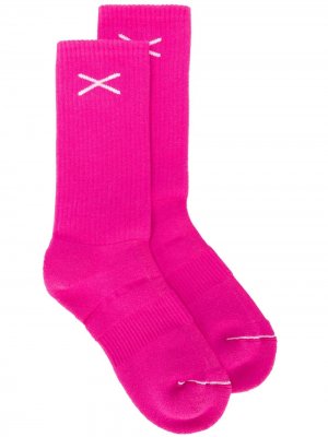 Кашемировые носки с логотипом Barrie. Цвет: розовый