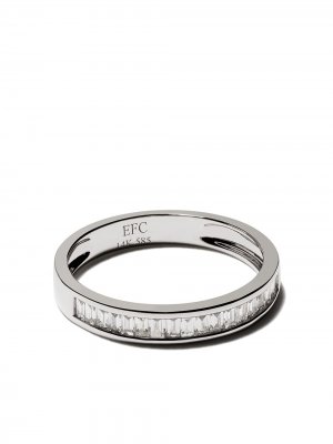 Золотое кольцо с бриллиантами Ef Collection. Цвет: 14k белый золотистый ()