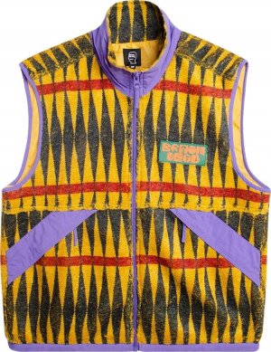 Жилет Configuration Printed Sherpa Vest 'Mustard Multicolor', желтый Brain Dead