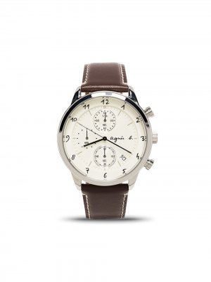 Наручные часы с круглым циферблатом 37.5 мм agnès b.. Цвет: коричневый