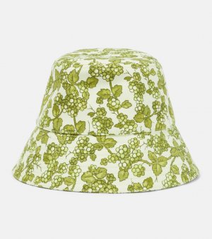 Шляпа-ведро из холщовой ткани с принтом , зеленый Etro