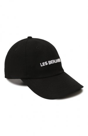 Хлопковая бейсболка Les Benjamins. Цвет: чёрный