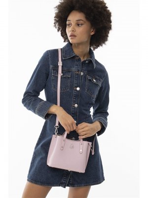 Женская сумка через плечо с принтом под кожу BENETTON, розовый Benetton