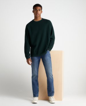 Обычные мужские джинсы из экологически чистой ткани и стирки. , темно-синий Green Coast