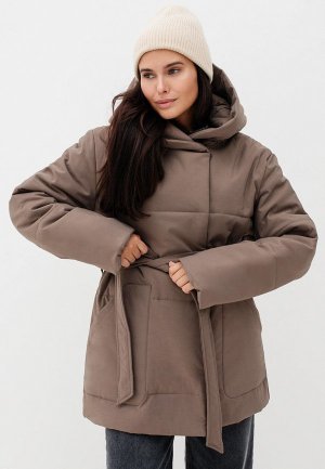 Куртка утепленная Vera Nicco. Цвет: коричневый