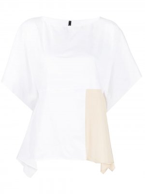 Блузка в стиле колор-блок Pierantoniogaspari. Цвет: белый