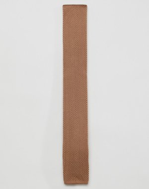 Трикотажный галстук French Connection. Цвет: бежевый