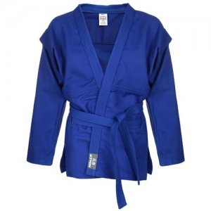 Куртка для самбо ёлочка без подкладки, синее, плотность 500гр/м2, AX5 (22) ATEMI