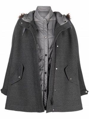 Многослойная куртка Brunello Cucinelli. Цвет: серый