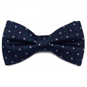 Синий галстук бабочка в белый и зеленый горошек 818608 Laura Biagiotti. Цвет: синий
