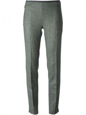 Укороченные прямые брюки Incotex. Цвет: серый