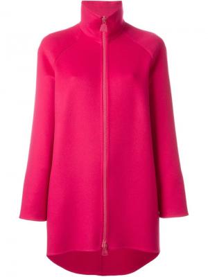 Укороченное пальто на молнии Akris. Цвет: розовый и фиолетовый