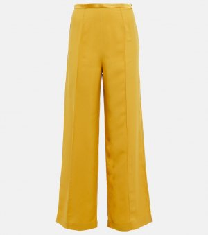 Широкие атласные брюки TALLER MARMO, желтый Marmo