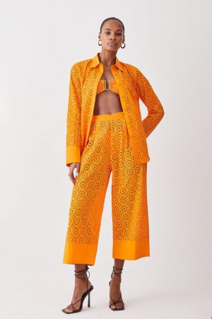Пляжные брюки-бродери, оранжевый Karen Millen