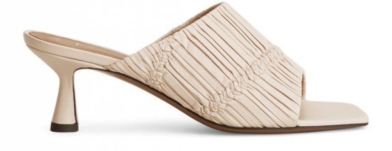 Босоножки Caserta на плиссированном каблуке из кожи наппа Atp Atelier