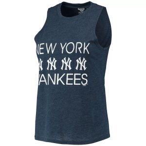 Женский спортивный комплект Concepts Sport серый/темно-синий New York Yankees Meter Muscle Майка и брюки для сна Unbranded