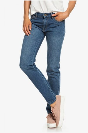 Женские прямые джинсы Cosy Wildness Roxy. Цвет: синий