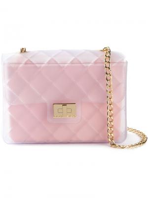 Стеганая сумка через плечо Taormina Designinverso. Цвет: розовый и фиолетовый